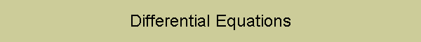 Differential Equations